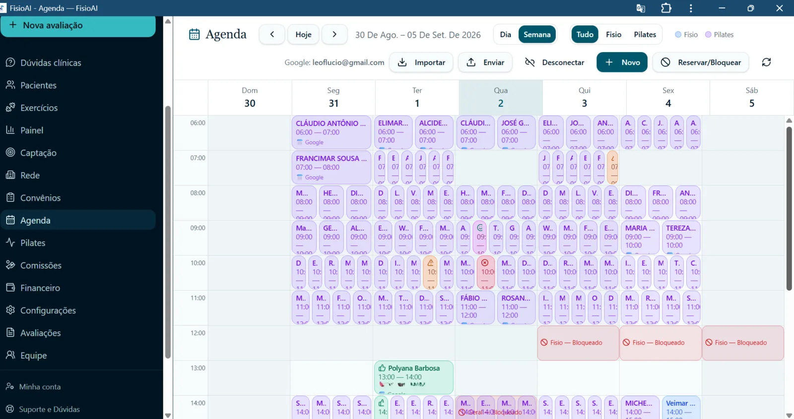 Agenda com Google Calendar
